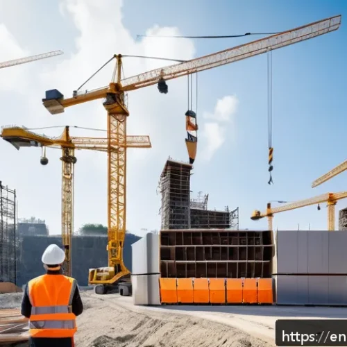 건설안전기사와 관련된 최신 뉴스 - A high-tech construction site scene showcasing safety engineers using advanced AI-powered risk asses...